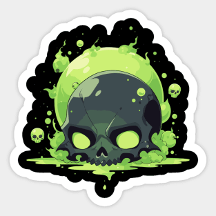 emo skull spell Sticker